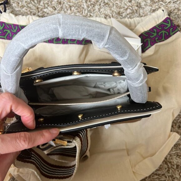 Tory Burch Petite Lee Radziwill Double Bag Tiger Eye - Picture 8 of 11